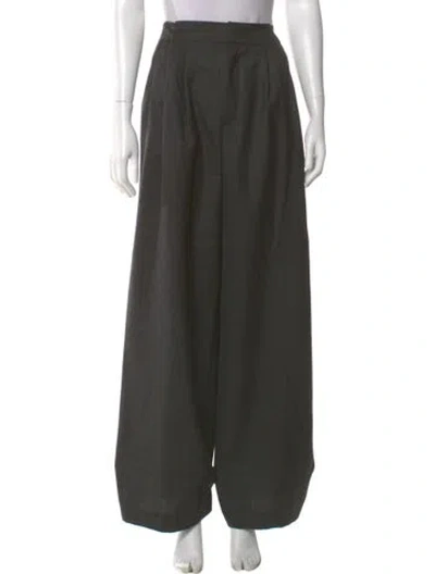 Pre-owned Tibi Wide Leg Pants In Green