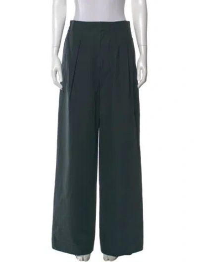Pre-owned Tibi Wide Leg Pants In Green
