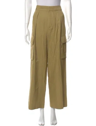 Pre-owned Tibi Wide Leg Pants In Green