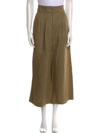 Pre-owned Tibi Wide Leg Pants In Green