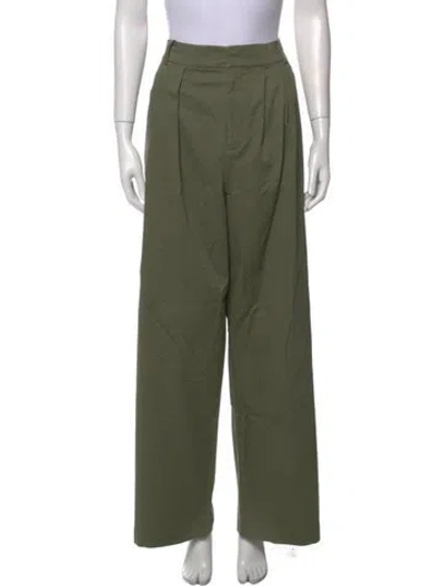 Pre-owned Tibi Wide Leg Pants In Green