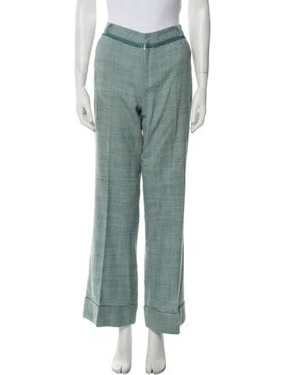 Pre-owned Tibi Wide Leg Pants In Green