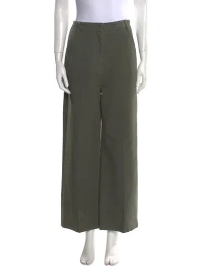Pre-owned Tibi Wide Leg Pants In Green