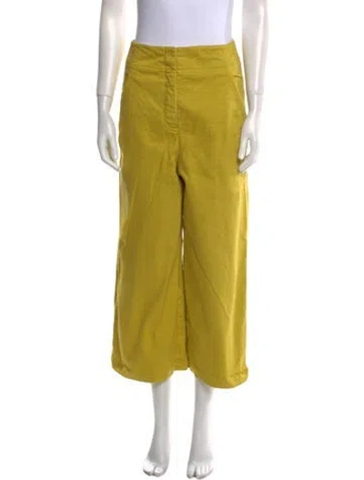 Pre-owned Tibi Wide Leg Pants In Green
