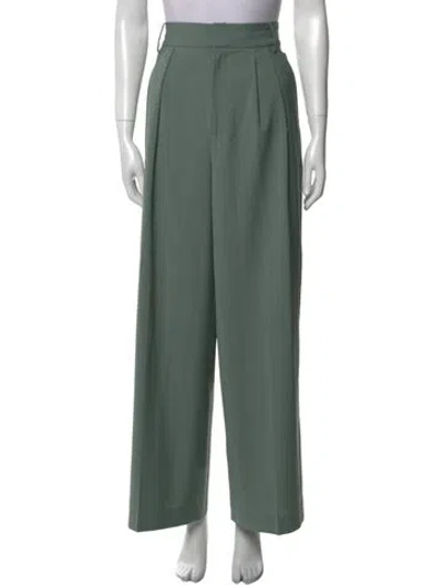 Pre-owned Tibi Wide Leg Pants In Green