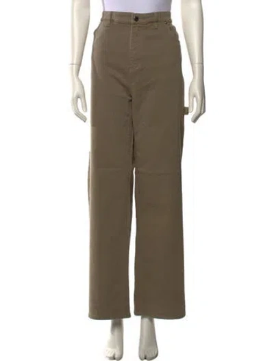 Pre-owned Tibi Wide Leg Pants In Green