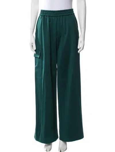 Pre-owned Tibi Wide Leg Pants In Green