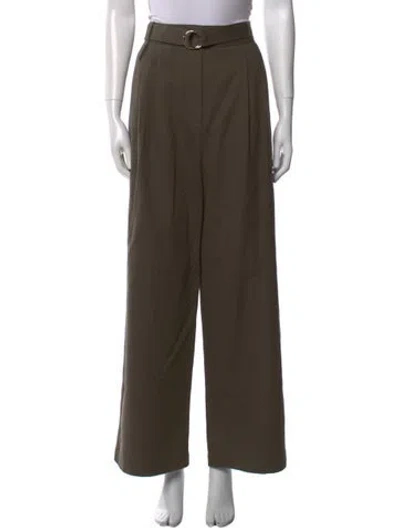 Pre-owned Tibi Wide Leg Pants In Green