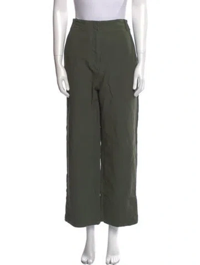 Pre-owned Tibi Wide Leg Pants In Green