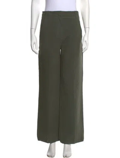 Pre-owned Tibi Wide Leg Pants In Green