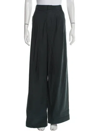 Pre-owned Tibi Wide Leg Pants In Green