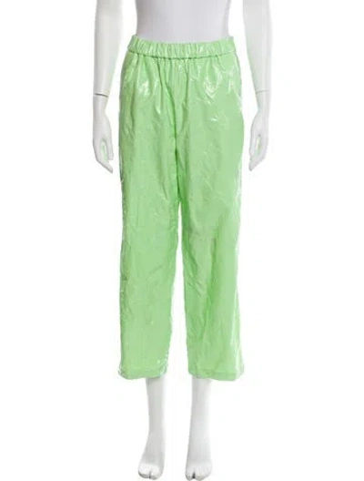 Pre-owned Tibi Wide Leg Pants In Green