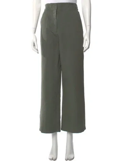 Pre-owned Tibi Wide Leg Pants In Green