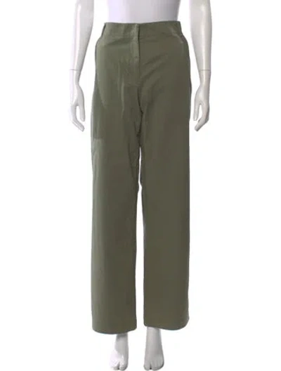 Pre-owned Tibi Wide Leg Pants In Green