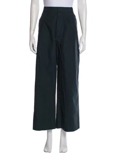 Pre-owned Tibi Wide Leg Pants In Green