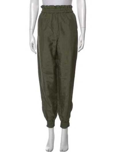 Pre-owned Tibi Wide Leg Pants In Green
