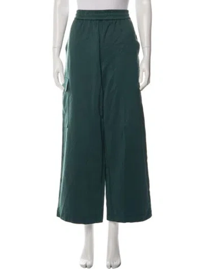 Pre-owned Tibi Wide Leg Pants In Green