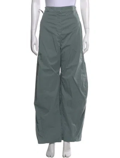 Pre-owned Tibi Wide Leg Pants In Green
