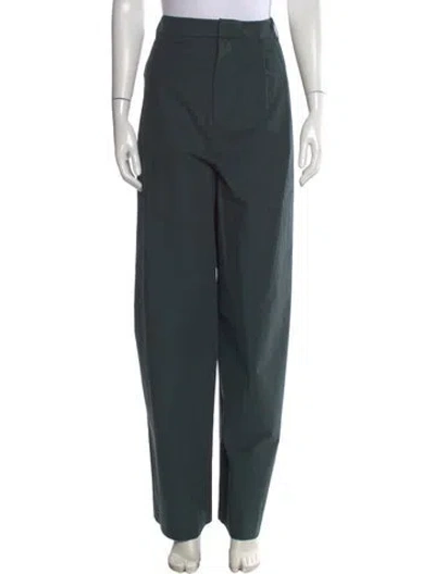 Pre-owned Tibi Wide Leg Pants In Green