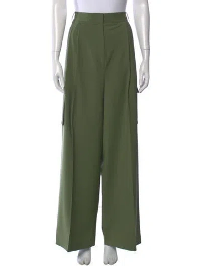 Pre-owned Tibi Wide Leg Pants In Green