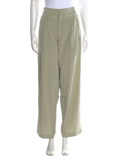 Pre-owned Tibi Wide Leg Pants In Green