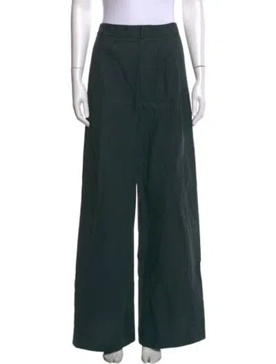 Pre-owned Tibi Wide Leg Pants In Green