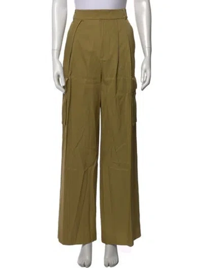 Pre-owned Tibi Wide Leg Pants In Green