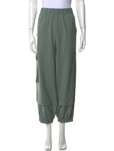 Pre-owned Tibi Wide Leg Pants In Green