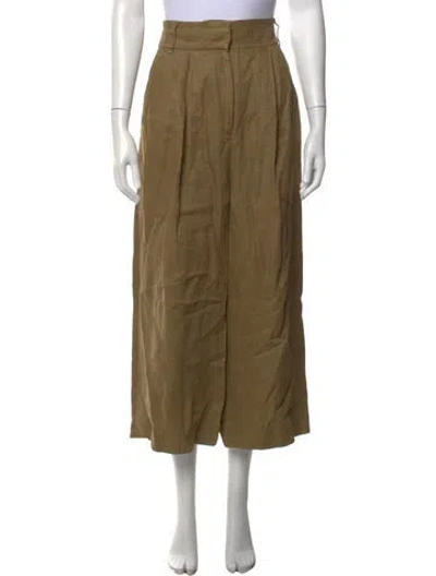 Pre-owned Tibi Wide Leg Pants In Green