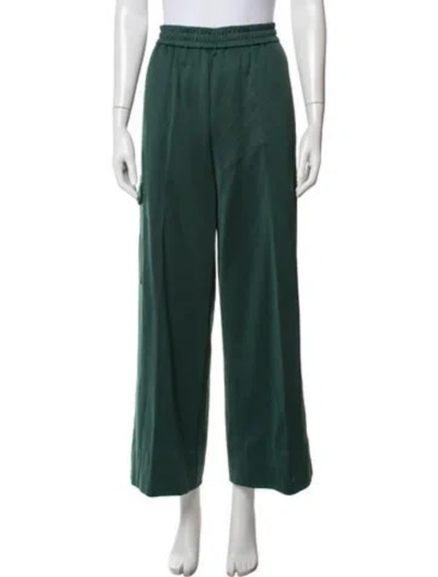 Pre-owned Tibi Wide Leg Pants In Green