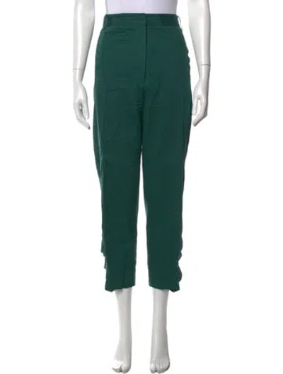 Pre-owned Tibi Wide Leg Pants In Green