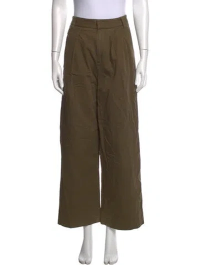 Pre-owned Tibi Wide Leg Pants In Green