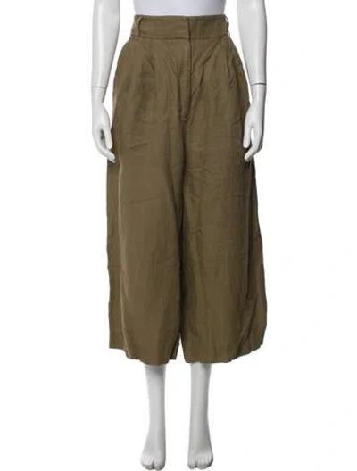 Pre-owned Tibi Wide Leg Pants In Green