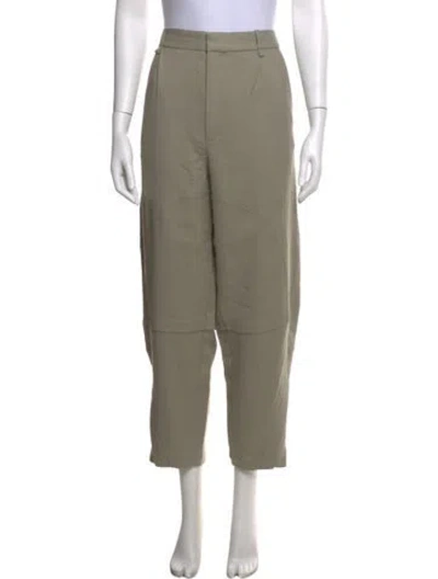 Pre-owned Tibi Wide Leg Pants In Green