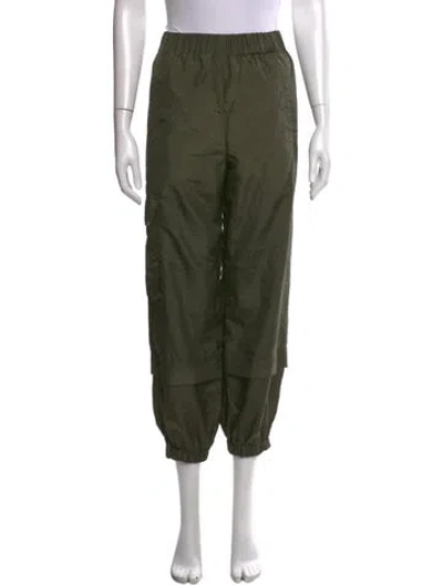 Pre-owned Tibi Wide Leg Pants In Green