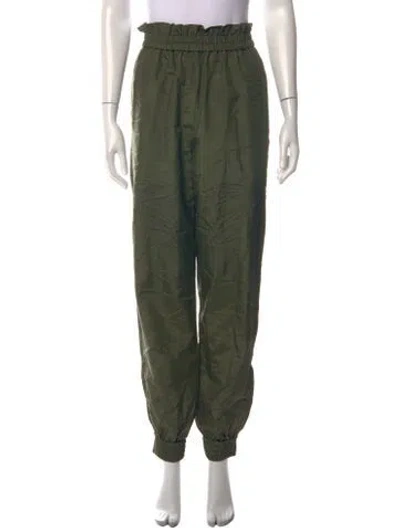 Pre-owned Tibi Wide Leg Pants In Green