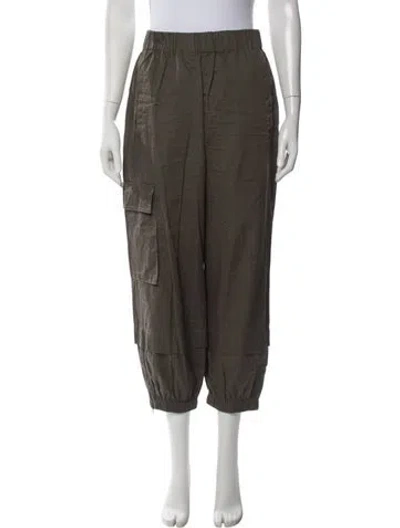 Pre-owned Tibi Wide Leg Pants In Green