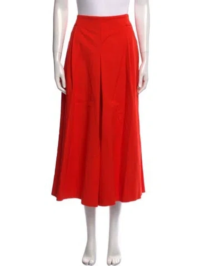 Pre-owned Tibi Wide Leg Pants In Orange