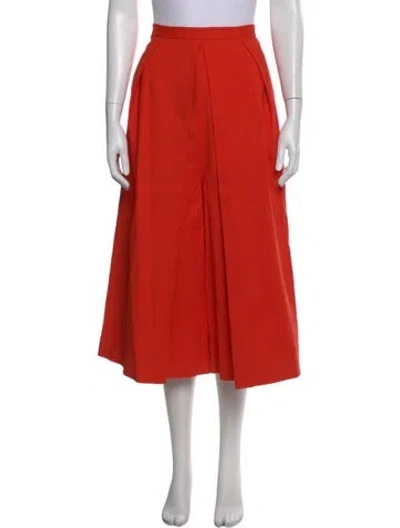 Pre-owned Tibi Wide Leg Pants In Orange
