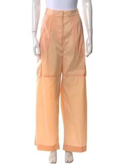 Pre-owned Tibi Wide Leg Pants In Orange