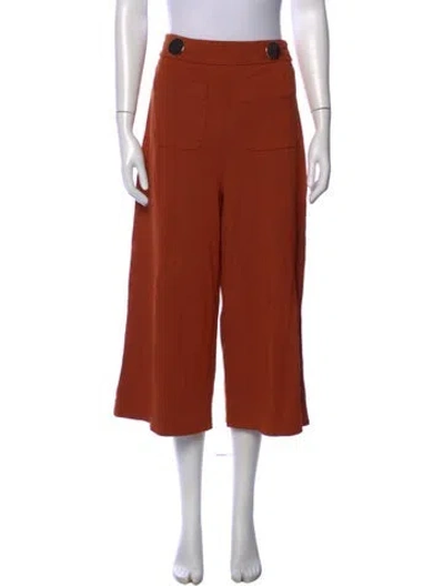 Pre-owned Tibi Wide Leg Pants In Orange