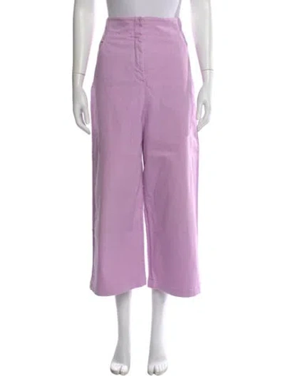 Pre-owned Tibi Wide Leg Pants In Purple