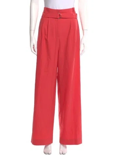 Pre-owned Tibi Wide Leg Pants In Red