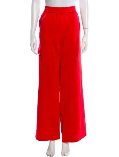 Pre-owned Tibi Wide Leg Pants In Red