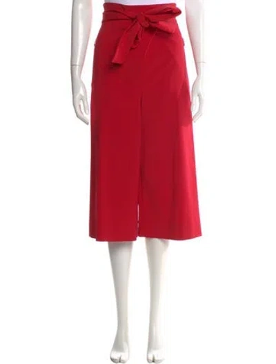 Pre-owned Tibi Wide Leg Pants In Red