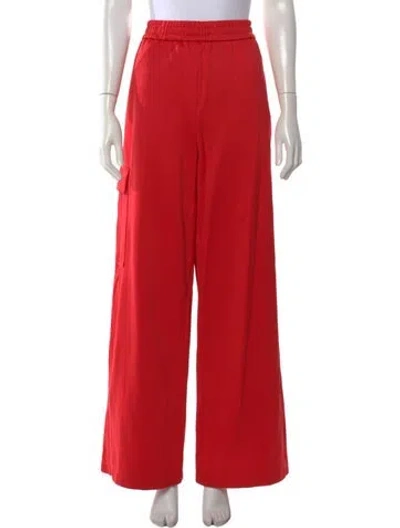 Pre-owned Tibi Wide Leg Pants In Red