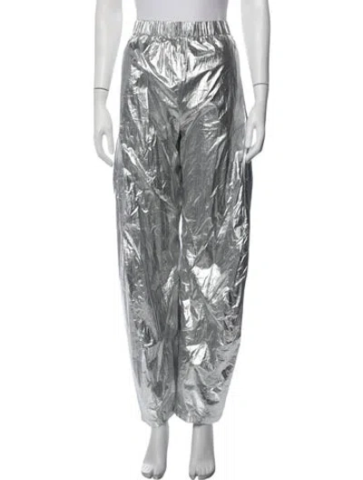 Pre-owned Tibi Wide Leg Pants In Silver