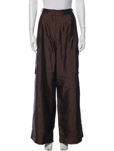 Pre-owned Tibi Wide Leg Pants W/ Tags In Brown