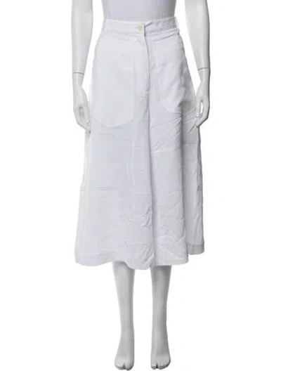 Pre-owned Tibi Wide Leg Pants In White