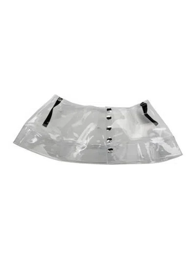 Pre-owned Tibi Wide Pvc Belt W/ Tags In Clear